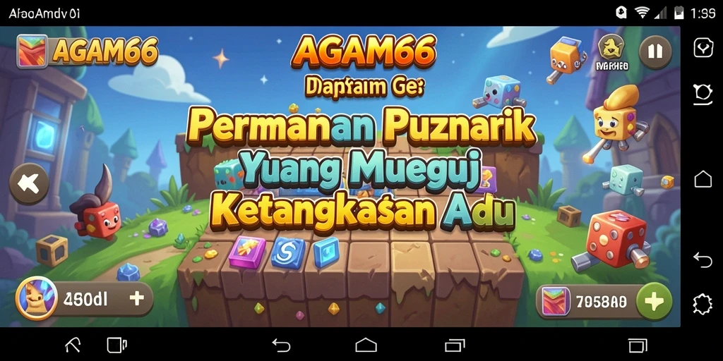 Tampilan gameplay AGAM66 dengan berbagai puzzle menantang.