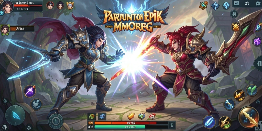 Gameplay menakjubkan dalam dunia MMORPG yang luas.