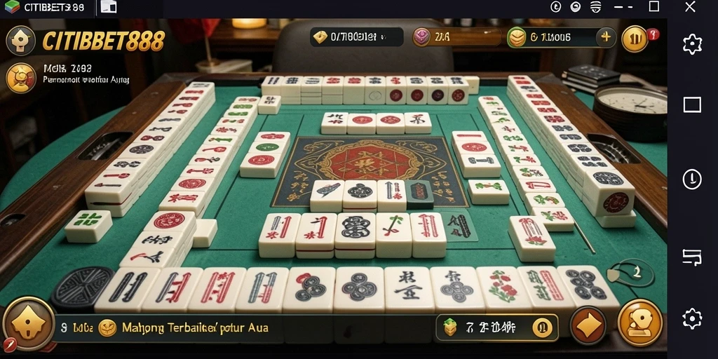 Tangkapan layar gameplay CITIBET88 menampilkan keseruan permainan Mahjong.