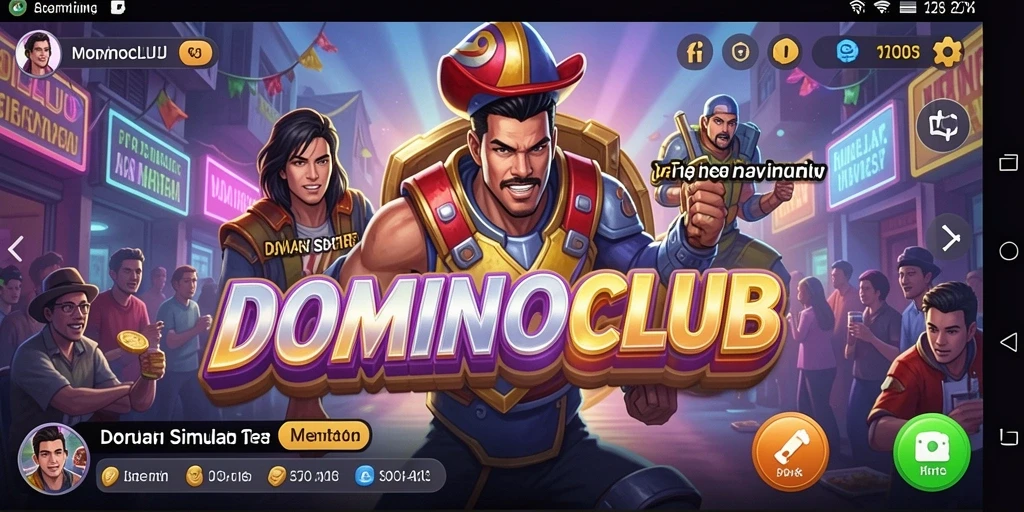 Tampilan gameplay seru dari DOMINOCLUB yang menampilkan kerjasama antar pemain.