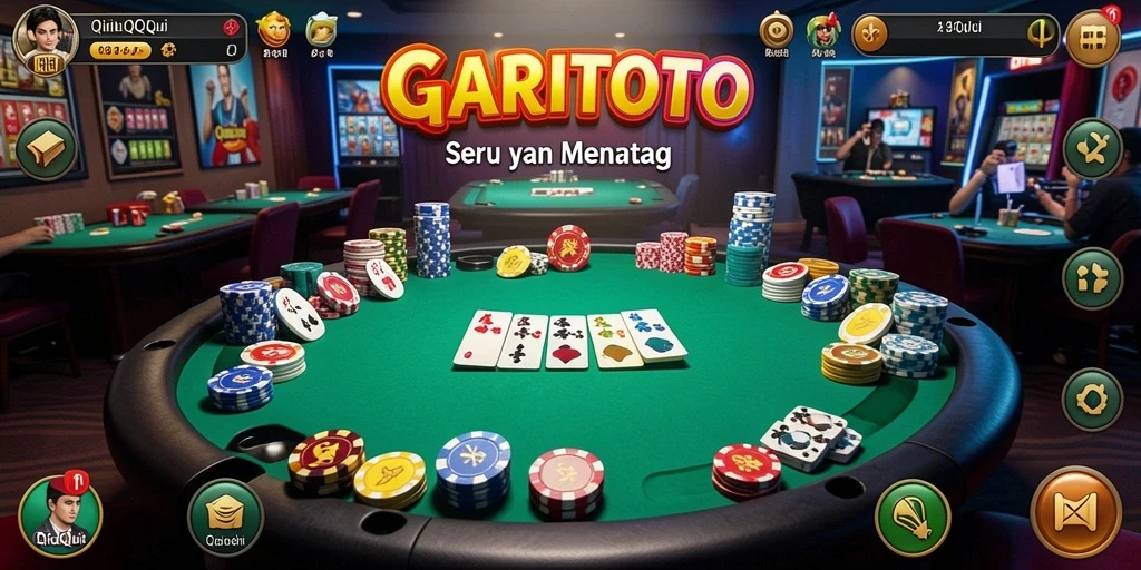 Screenshot menunjukkan gameplay seru dari GARITOTO QiuQiu.