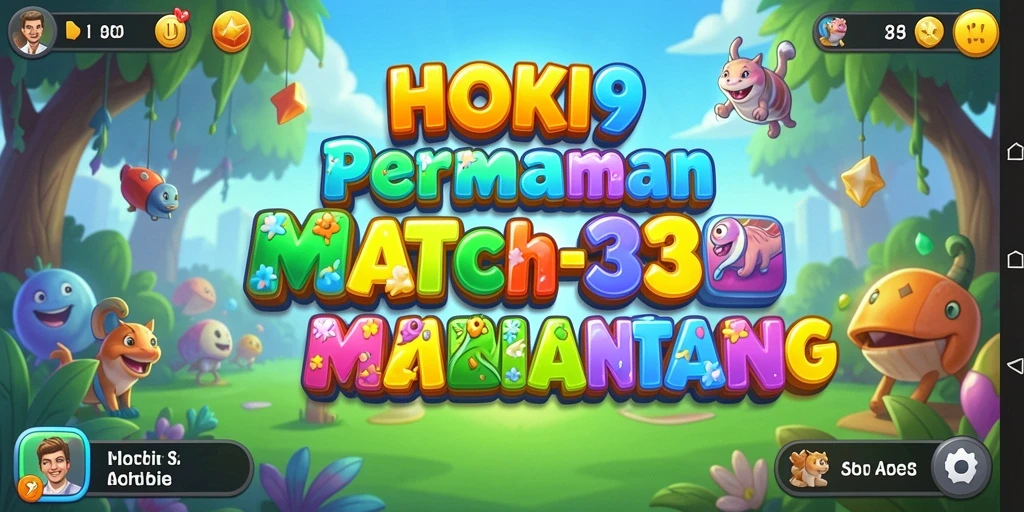 Screenshot HOKI9 menampilkan gameplay Match-3 yang menarik.