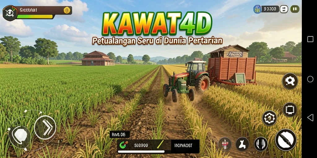 Tampilan gameplay KAWAT4D yang menarik dan cerah.