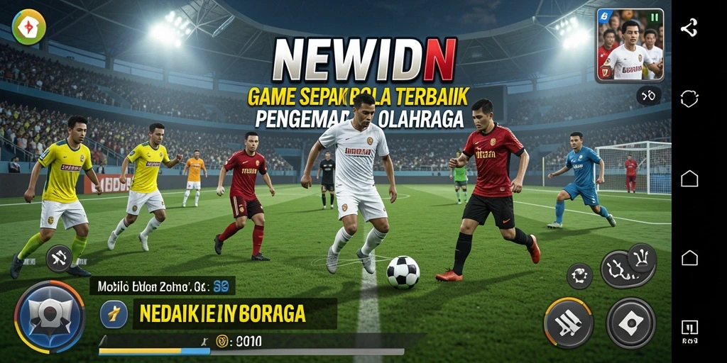 Tangkapan layar <strong>NEWIDN</strong> menampilkan aksi seru di lapangan sepak bola.