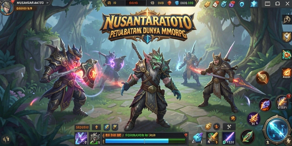 Screenshot gameplay NUSANTARATOTO saat pertempuran epik.