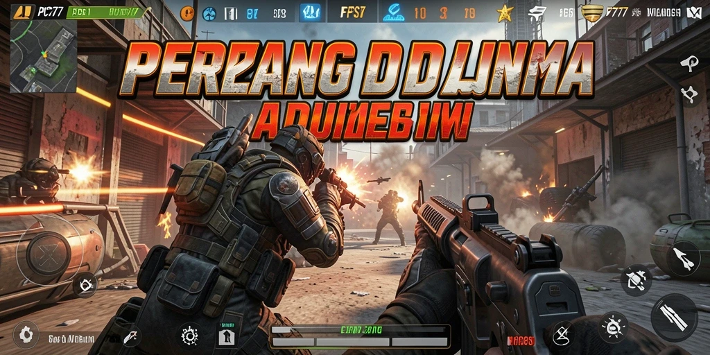 Screenshot gameplay PC777 dengan aksi tembak-menembak yang seru.