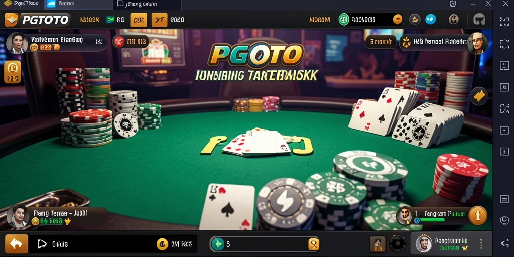 Tampilan gameplay menarik dari PGTOTO yang menampilkan aksi Poker.