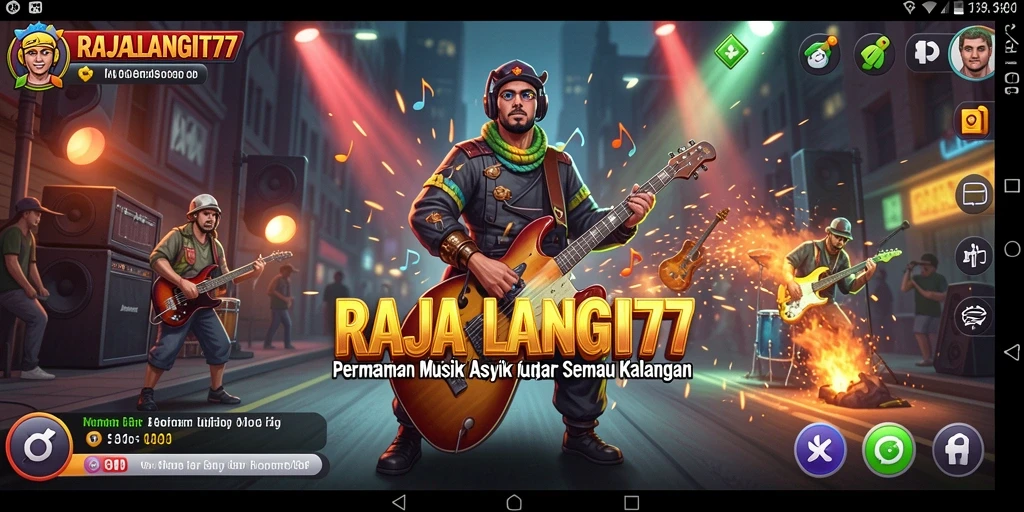 Tampilan gameplay menarik di RAJALANGIT77 dengan berbagai pilihan lagu.