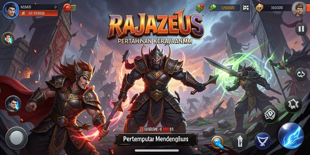 Tampilan mendebarkan dari gameplay Tower Defense RAJAZEUS.