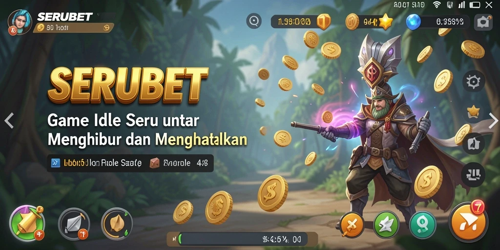 Tampilan gameplay <strong>SERUBET</strong> yang menarik dengan berbagai karakter dan item.