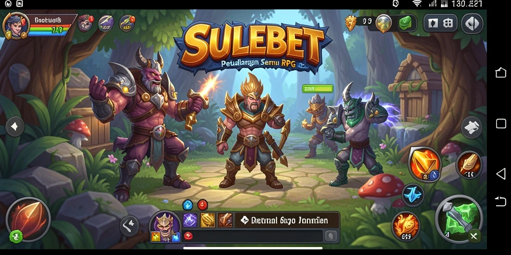 Tampilan gameplay SULEBET yang menakjubkan dengan pertarungan RPG epik.