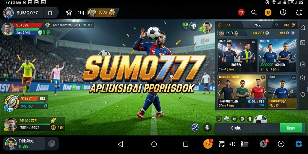 Tampilan gameplay meriah di aplikasi SUMO777 dengan fitur taruhan olahraga.